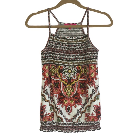 Almost Famous Orange & Brown Mandala Boho Tank, Medium (Juniors) - Picture 4 of 10
